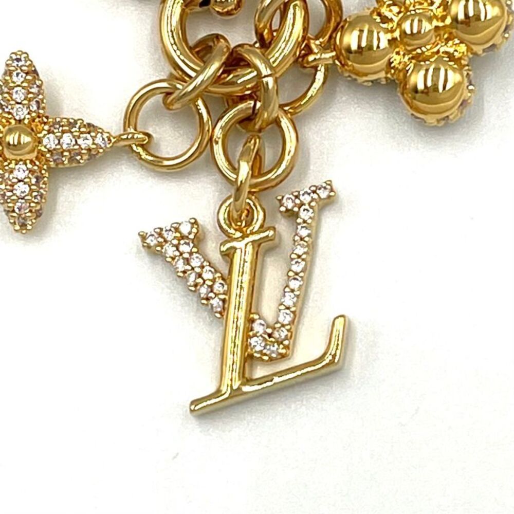 Louis Vuitton Micro LV Charm Key Ring Gold - Picture 4 of 8